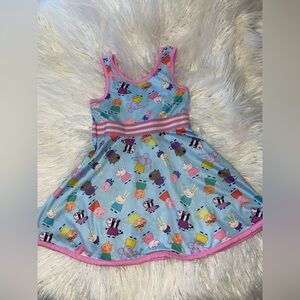 Peppa Pig Sundress Blue and Pink Sleeveless Scoop Neck